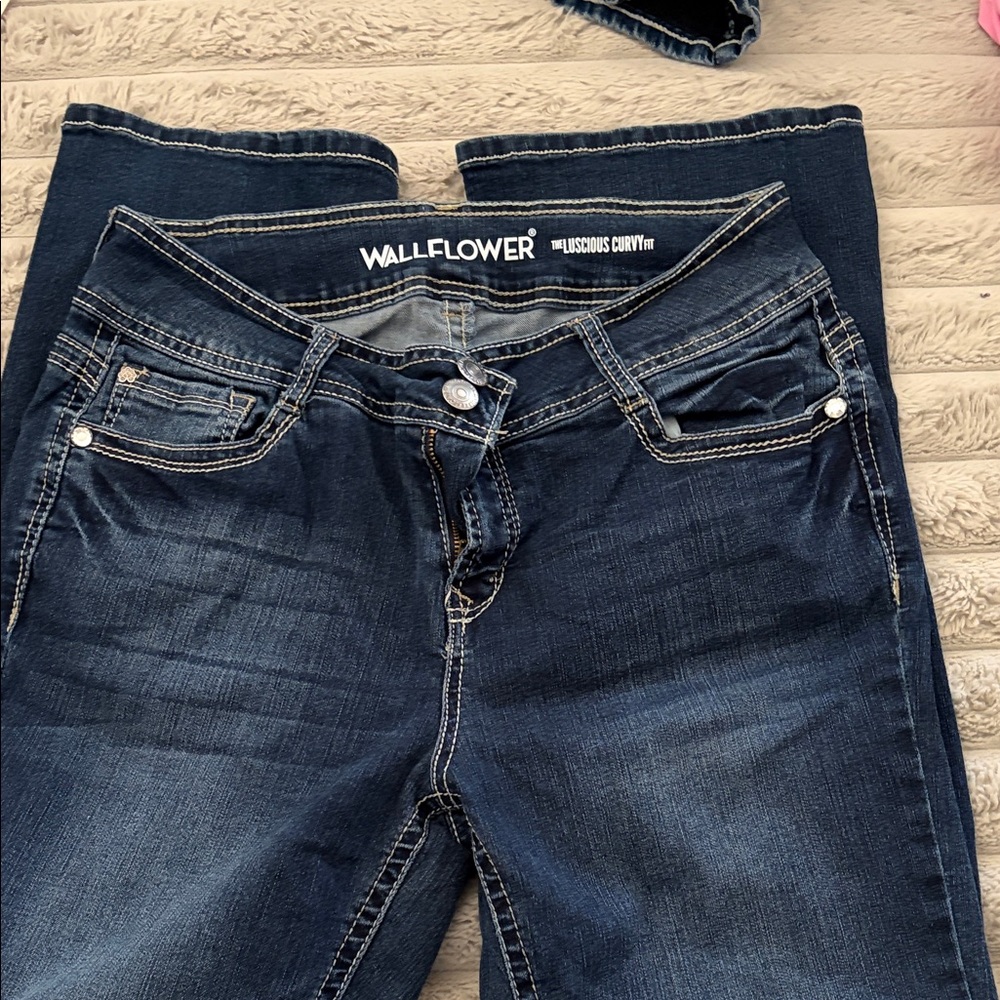 Wallflower Women's Indigo Boot Cut Jeans